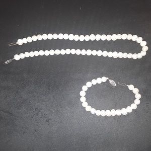 Pearl Necklace w/Bracelet Set "Authentic"